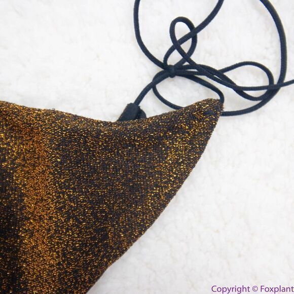 NEW It's Now Cool Gathered Tie Pant bikini Lurex,‎ M - Picture 12 of 13